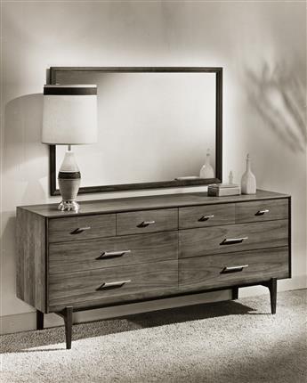 (FURNITURE) A group of approximately 36 photographs of sleek, mid-century modern furniture.